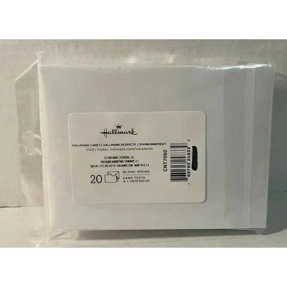 Hallmark Blank Note Cards Stationary Set‎ 20 Cards & Envelopes 5.25” x 3.25” - Picture 2 of 2